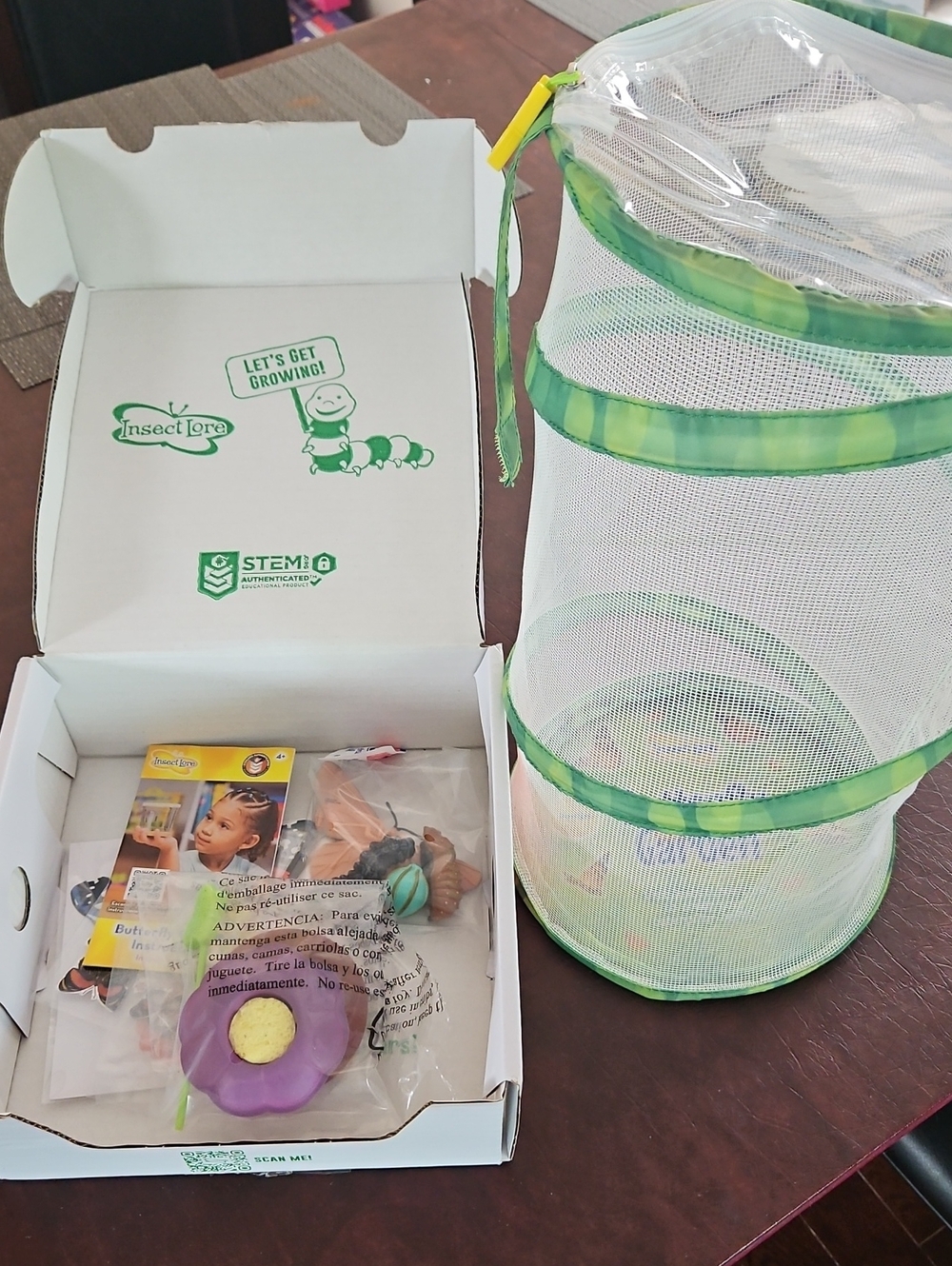 Kids Butterfly Habitat Kit - Green Mesh Habitat with Accessories